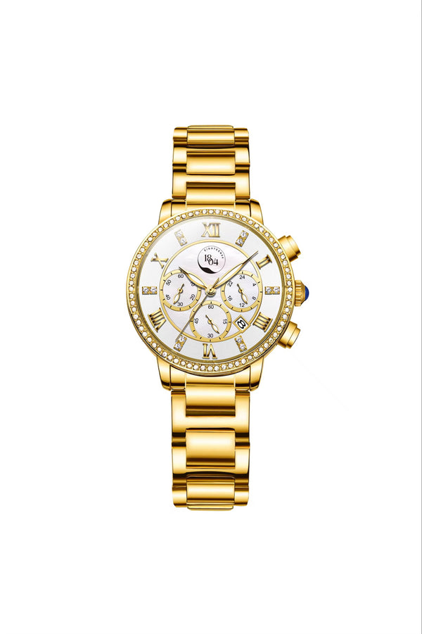Elegant Diamond Chronograph Watch